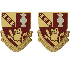 119th Field Artillery Regiment Unit Crest (Viam Praeparamus) - Sold in Pairs