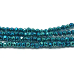 1.5x2mm Midnight Blue Faceted Rondelle Crystal Glass Beads