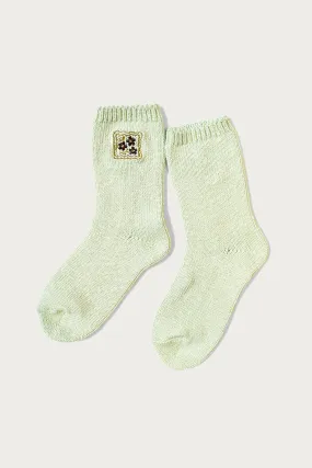 56 Yarns COOKIE Embroidery Socks - Light Green