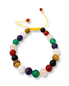 Adjustable Seven Chakras Mala Bracelet