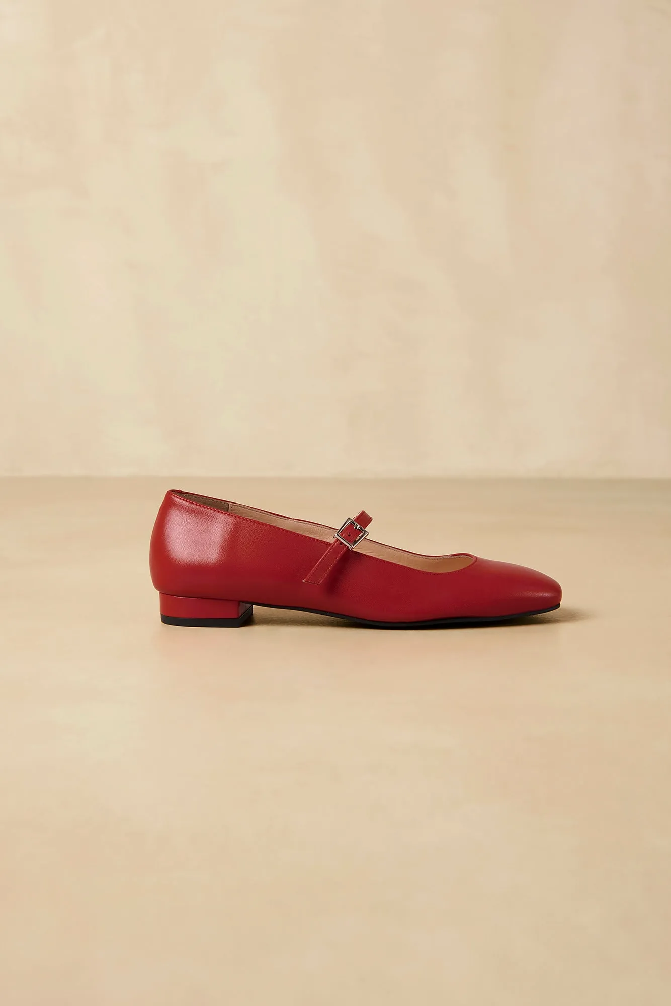 Alohas Por Do Sol Leather Ballet Flats - Red