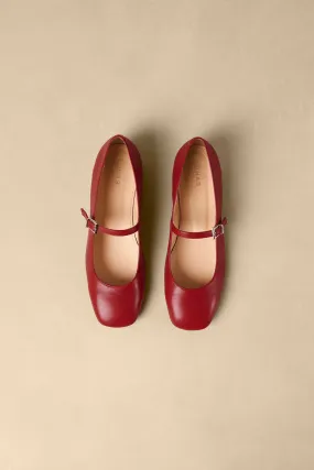 Alohas Por Do Sol Leather Ballet Flats - Red