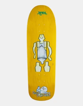 April Guy by Gonz Yellow '90s Shape' Skateboard Deck - 9.6