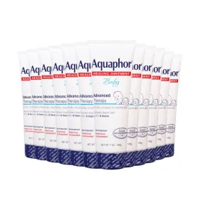 Aquaphor Baby Healing Ointment Advanced Therapy Skin Protectant - Dry Skin and Diaper Rash Ointment 7 oz - 12 Pack