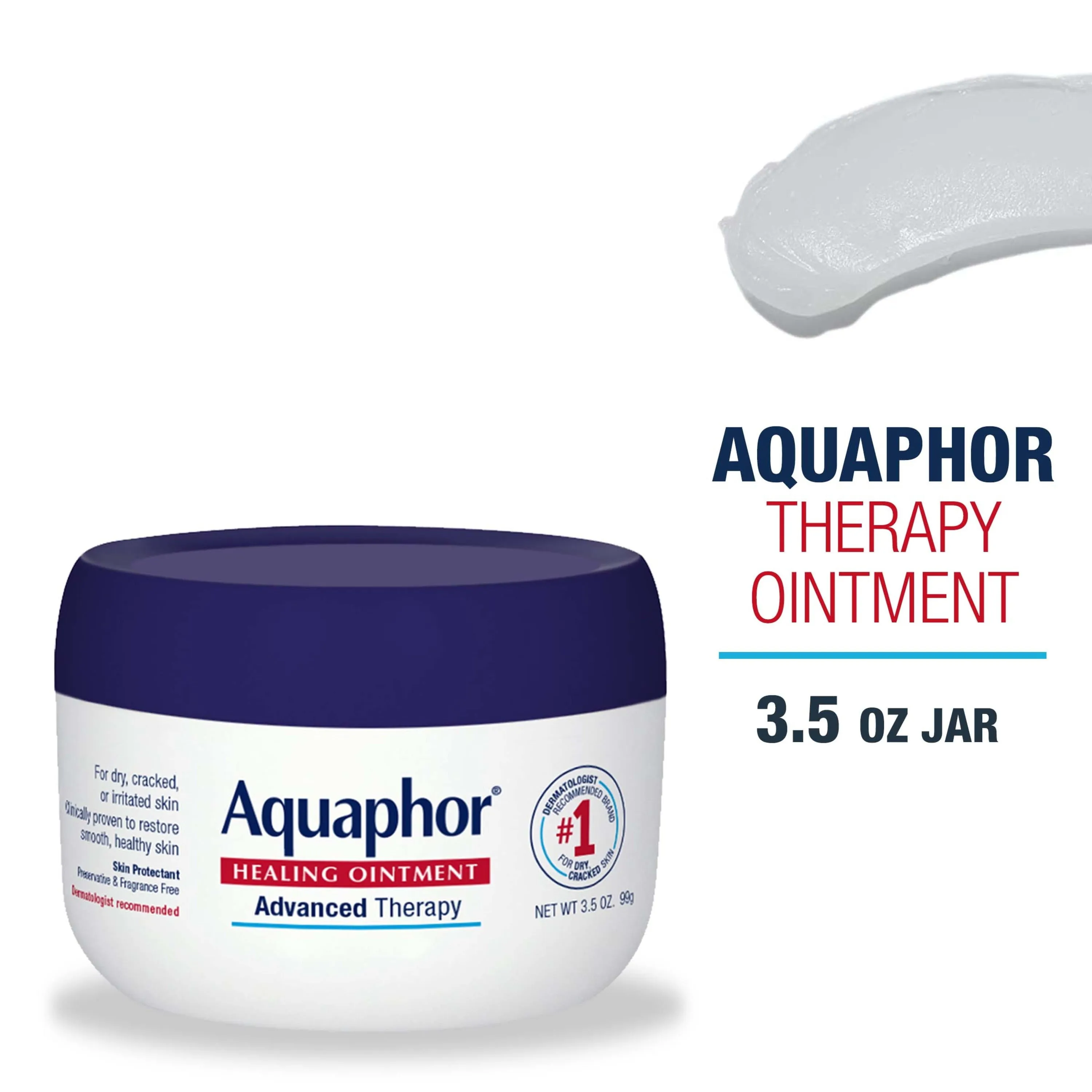 Aquaphor Healing Ointment Advanced Therapy Skin Protectant, 3.5 Oz Jar