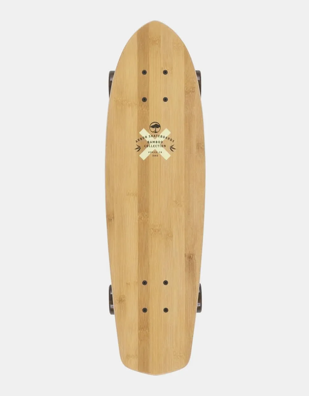 Arbor x El Rose Bamboo Pocket Rocket Cruiser Skateboard - 7.75 x 27