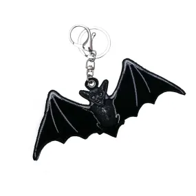 Bat Embroidered Keychain