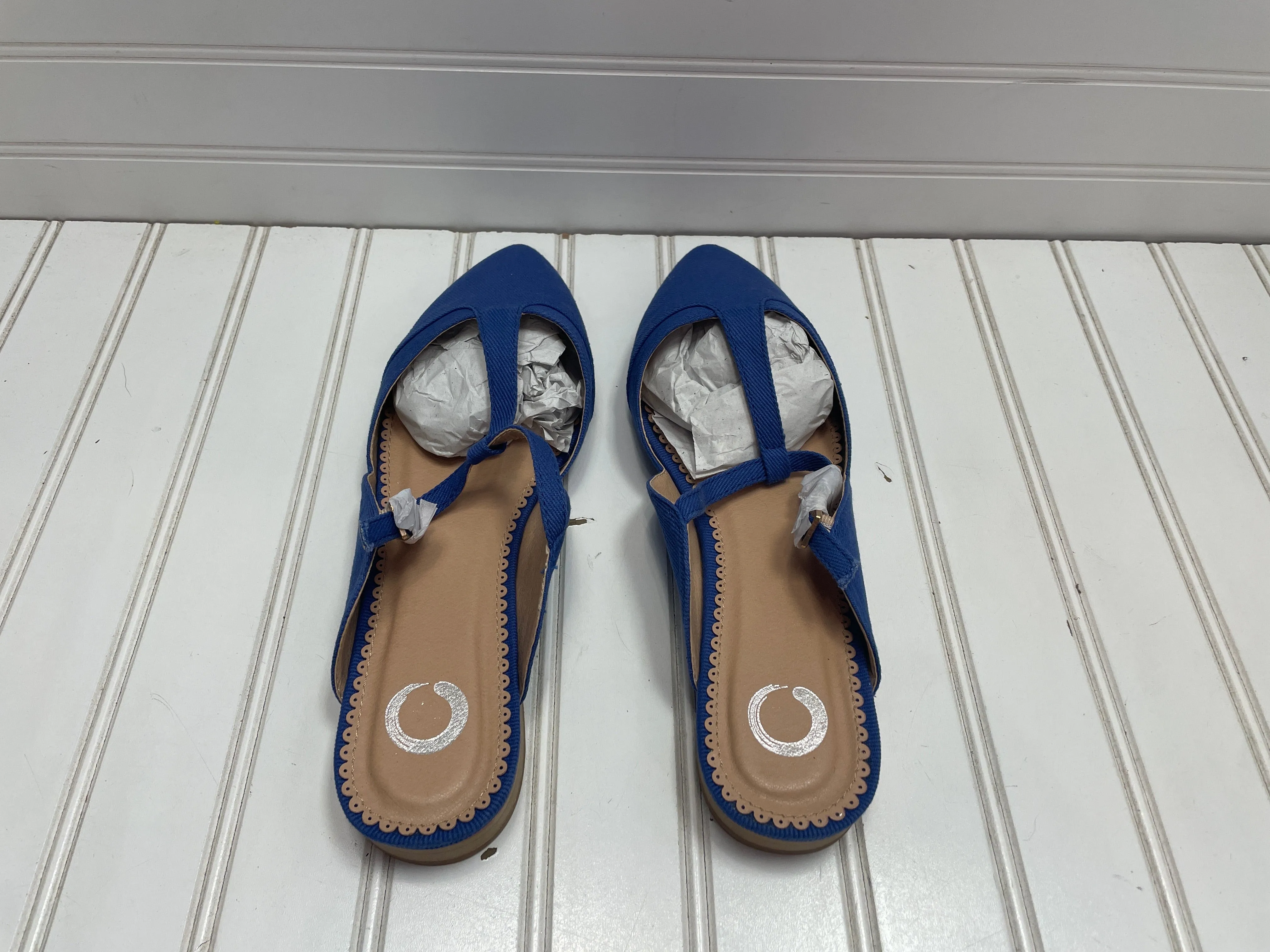 Blue Shoes Flats Journee, Size 10