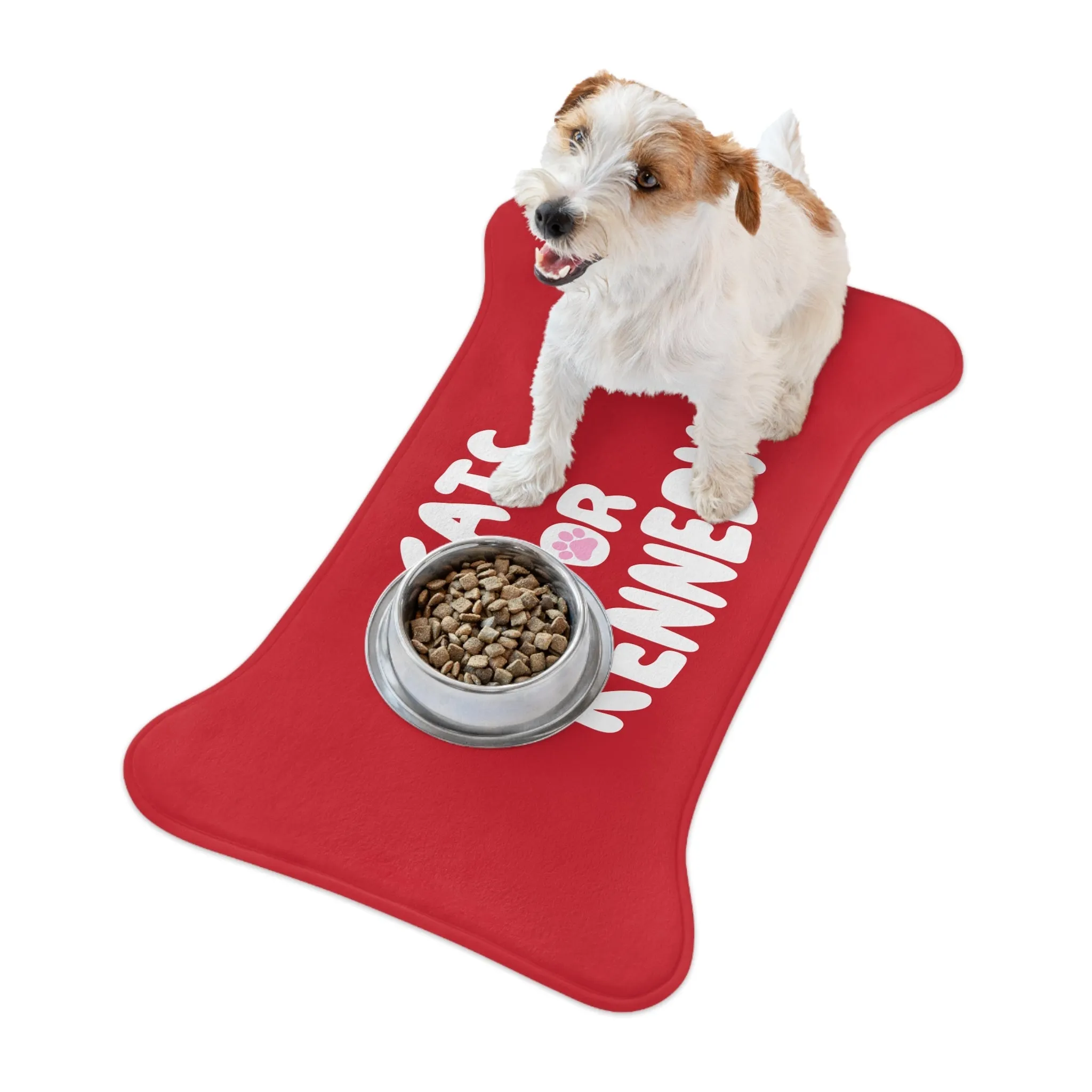 Cats for Kennedy Pet Feeding Mat | Red