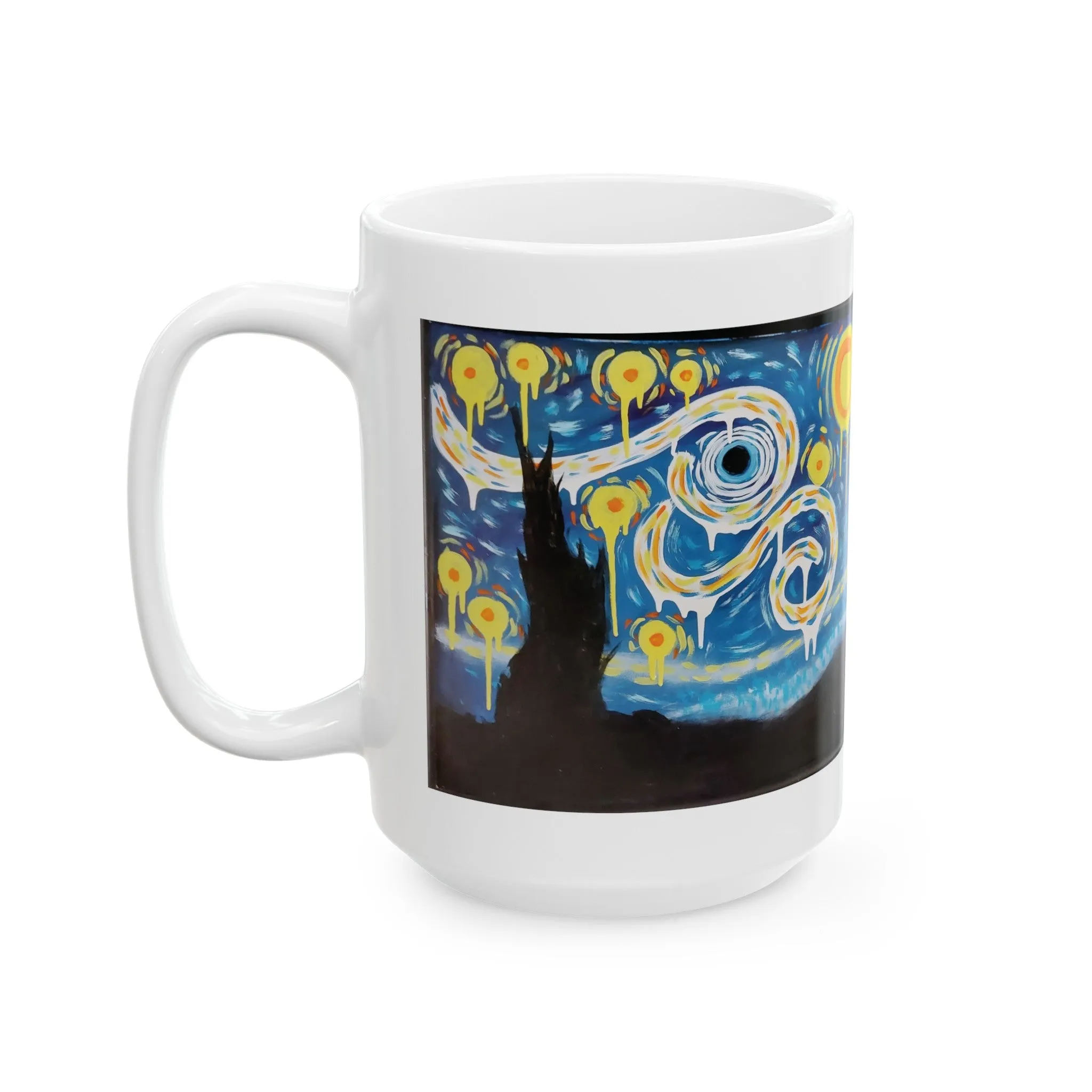 Ceramic Mug, (11oz, 15oz) Artwork A starry Night