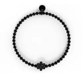 Daffodil | Gunmetal | Black Crystal Charm Bracelet