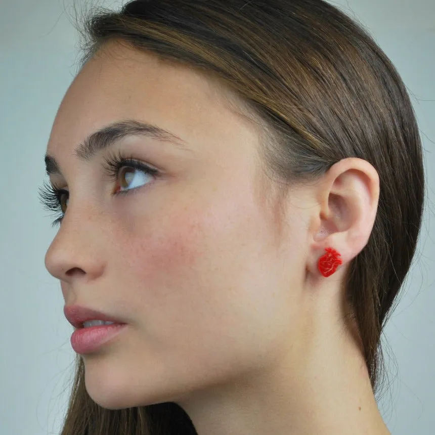 Don't Miss a Beat Anatomical Heart Earrings by Vinca USA