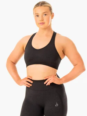 Excel Seamless Sports Bra - Black Marl