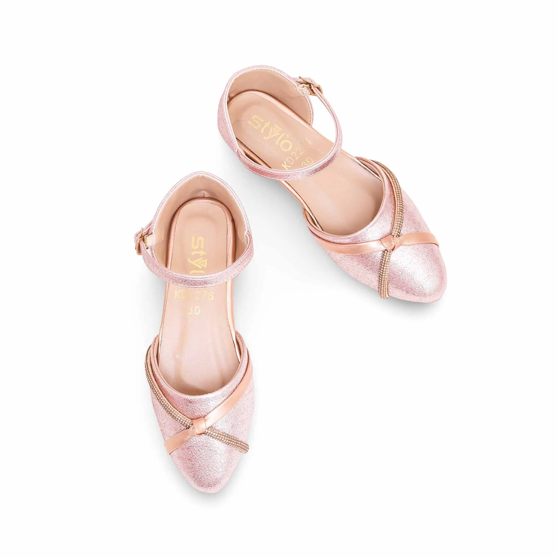 Girls Champagne Fancy Pumps KD2276