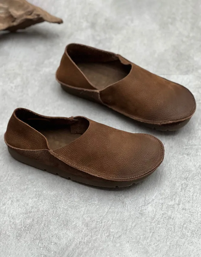 Handmade Soft Leather Retro Flat Shoes