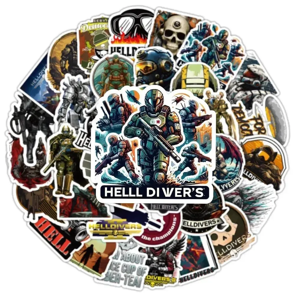 HELLDIVERS Game Stickers - Cool & Nostalgic