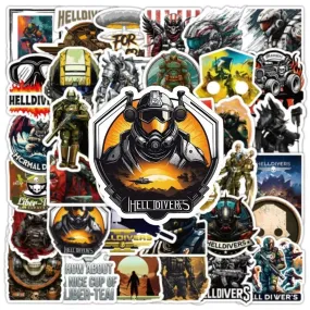 HELLDIVERS Game Stickers - Cool & Nostalgic