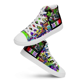 high top canvas shoes