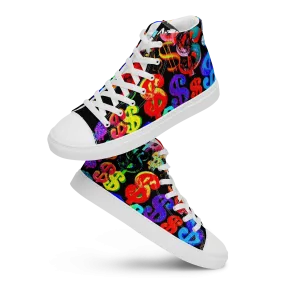 high top canvas shoes