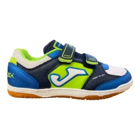 Joma junior indoor soccer shoe Top Flex 704 Navy-Fluor TOPJS.704