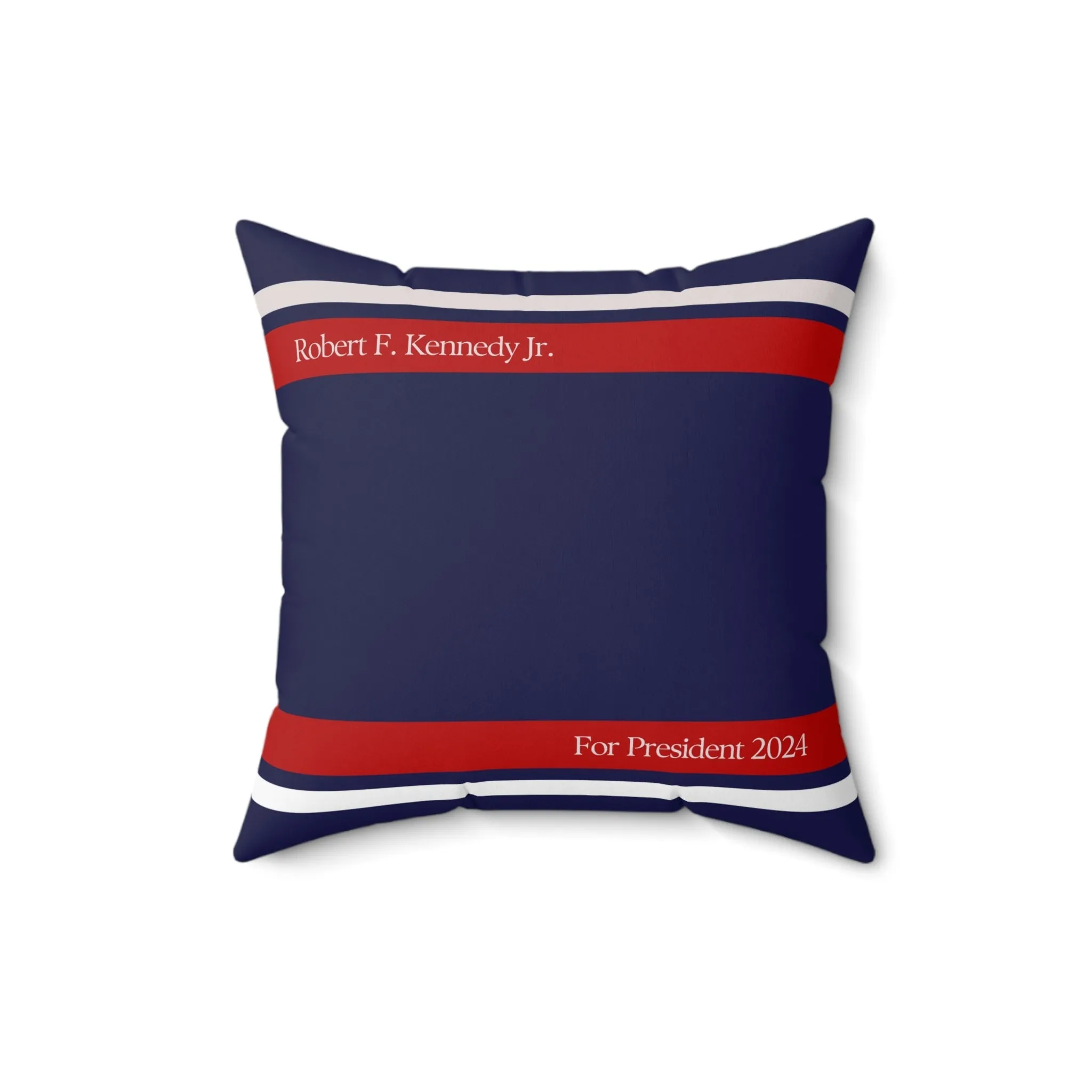 Kennedy for President Navy Square Pillow