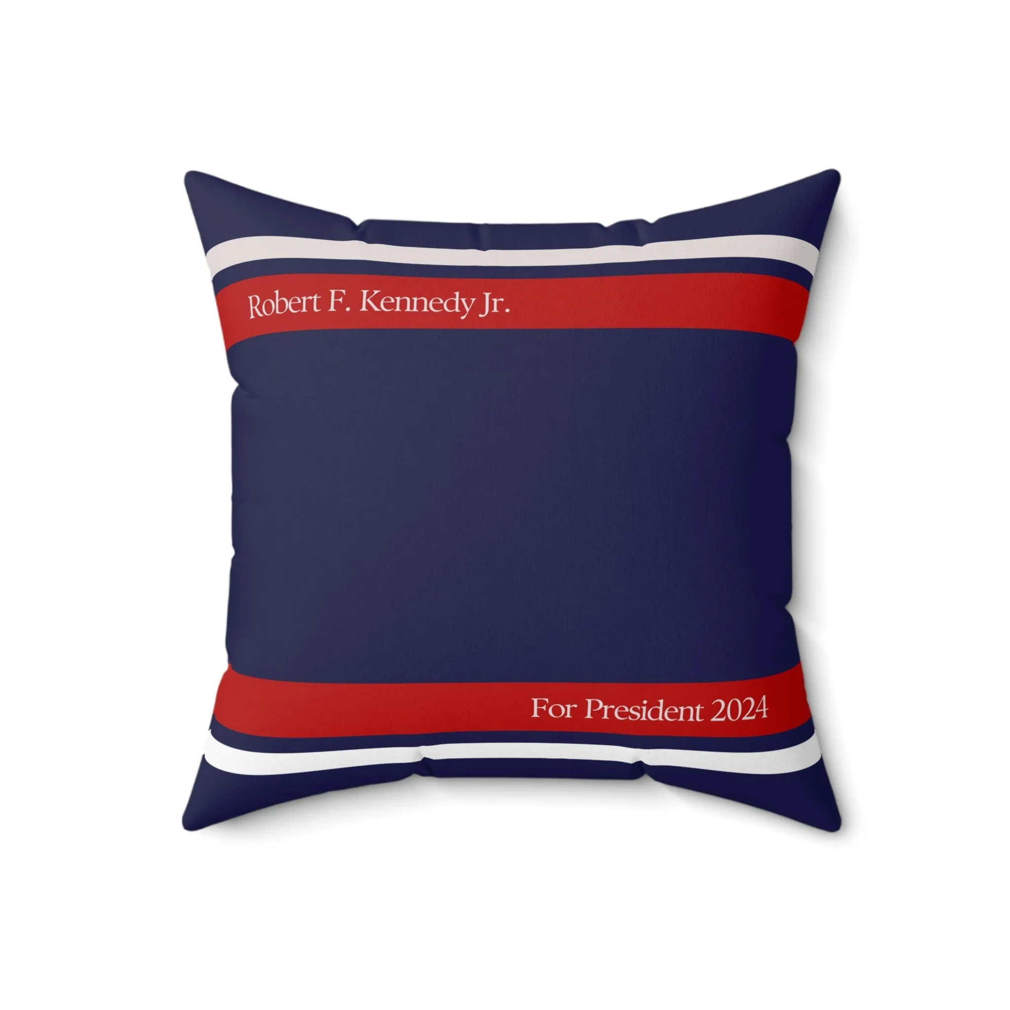 Kennedy for President Navy Square Pillow