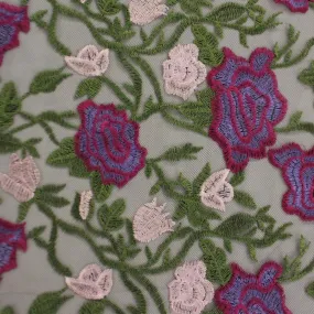 Lavender Dreams Embroidered Mesh | Blue Moon Fabrics