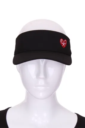 Mesh Visor with Heart   Rackets Logo