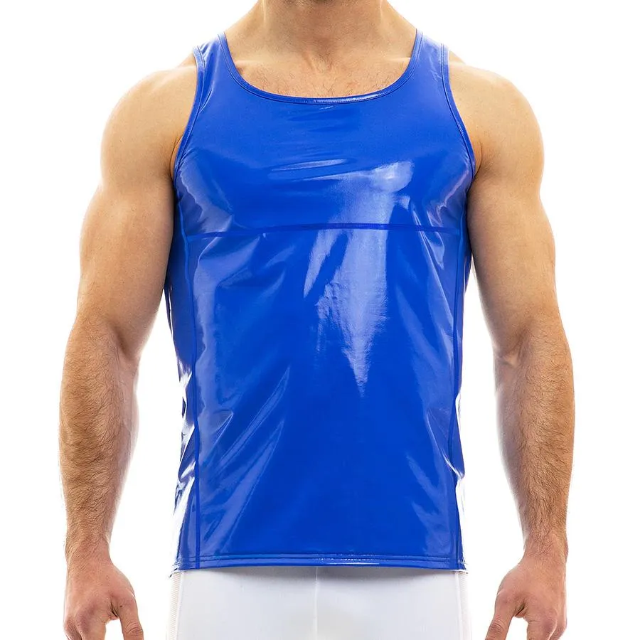 Modus Vivendi Tank Top Viral Vinyl Tanktop Shinny Lavish Blue 08031 B50