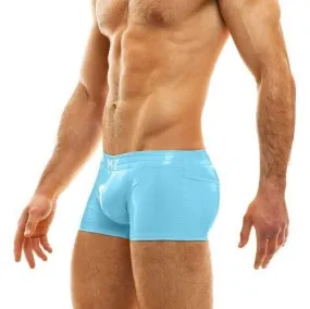 MODUS VIVENDI Viral Vinyl Boxer Fashion Glossy & Shiny Light Blue 08021 B55