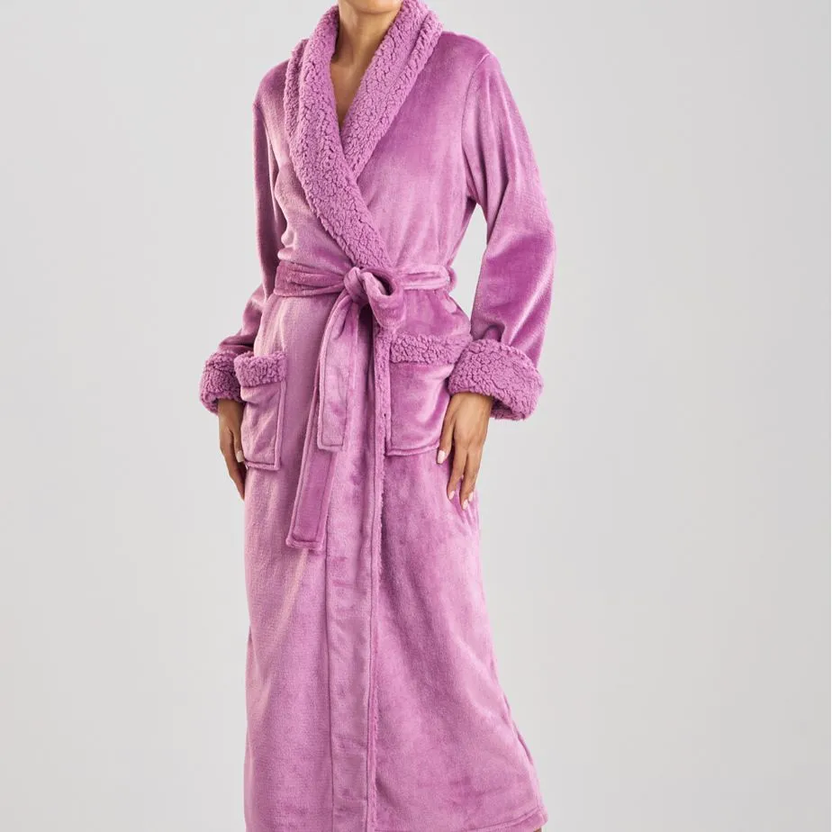 Natori Plush Sherpa 52 Robe D74068 in Lilac