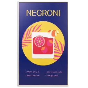 Negroni - 60 x 100cm Outdoor UV Wall Art with Beech Aluminium Frame