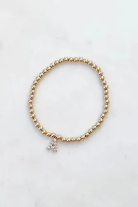 Pave Initial Stretch Bracelet