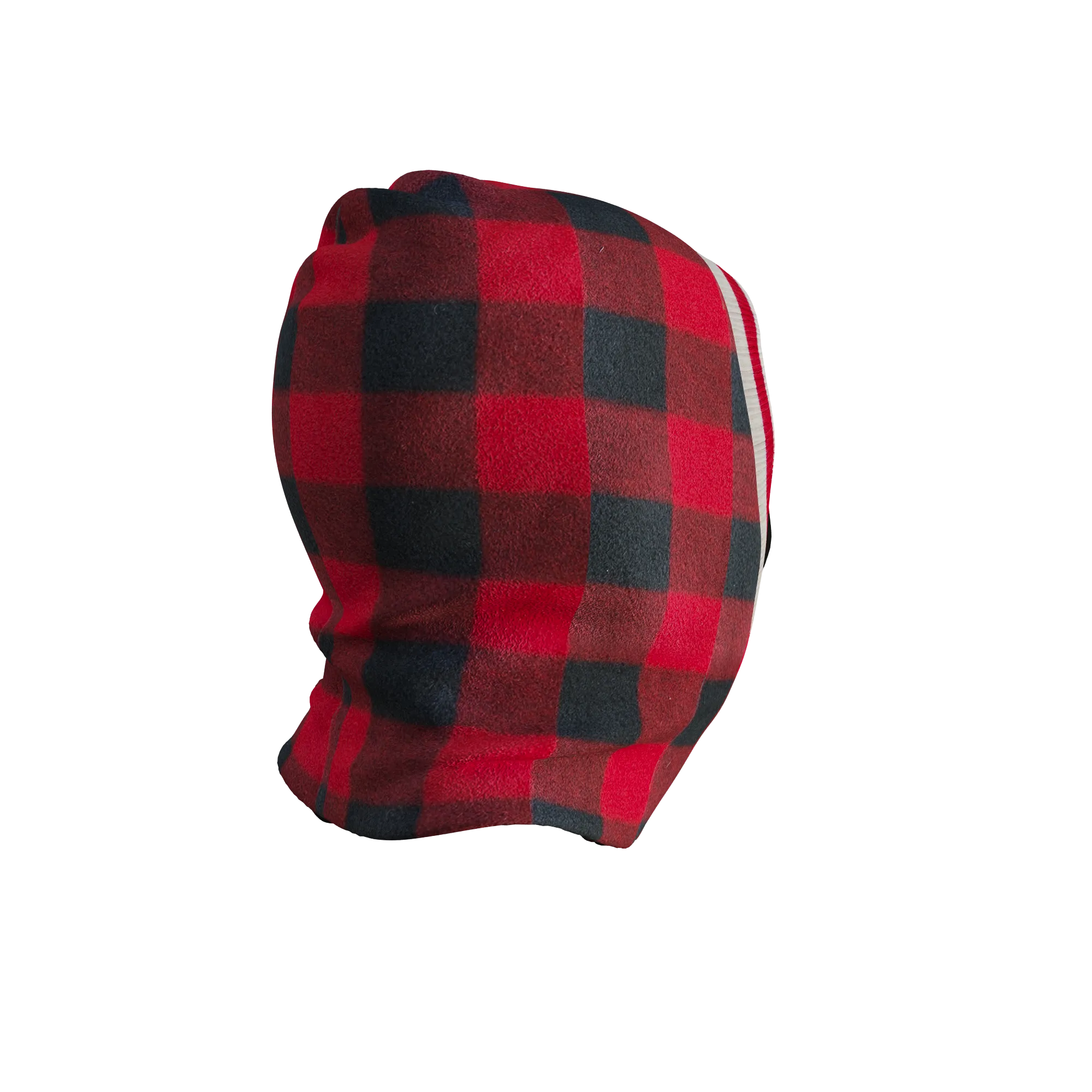 Pook Ninja - Red Plaid and Black Double Layer Polar Fleece Balaclava