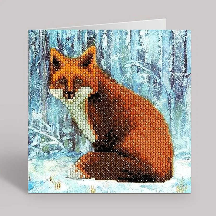 "Winter Fox" Crystal Card Kit