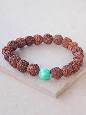 Rudraksha Jade Mala Bracelet