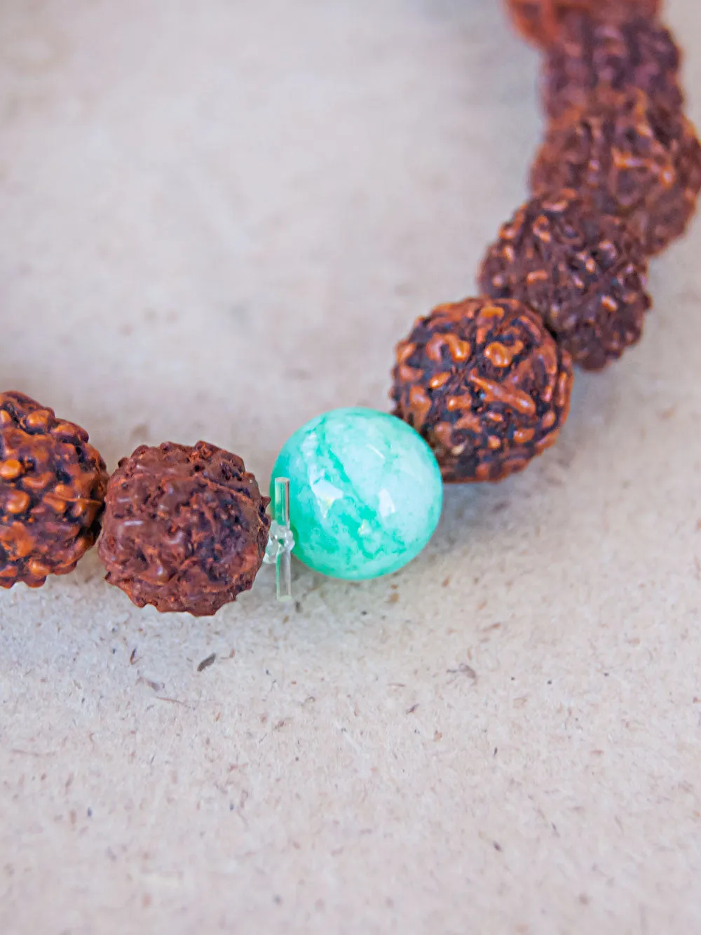 Rudraksha Jade Mala Bracelet