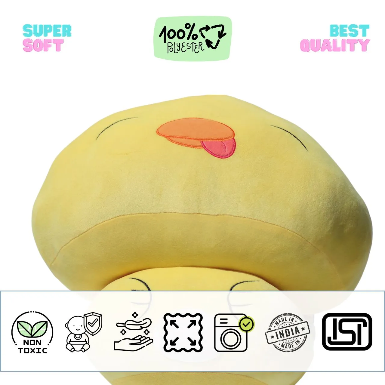 Smilin' Mushroom Plush: The Perfect Cuddle Buddy