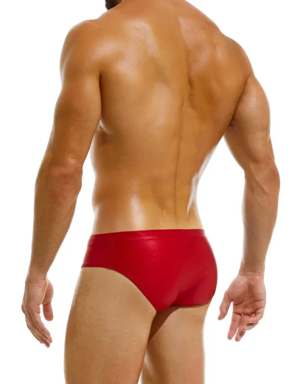 Swimwear Modus Vivendi Gordian Knot Classic Swim Briefs Shiny Red Wine CS2212 B66