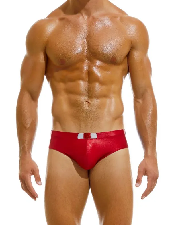 Swimwear Modus Vivendi Gordian Knot Classic Swim Briefs Shiny Red Wine CS2212 B66