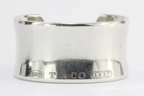 Tiffany & Co 1837 Sterling Silver Wide Cuff