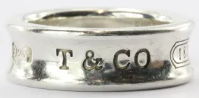 Tiffany & Co Sterling Silver 1837 Concave Band Ring Size 6